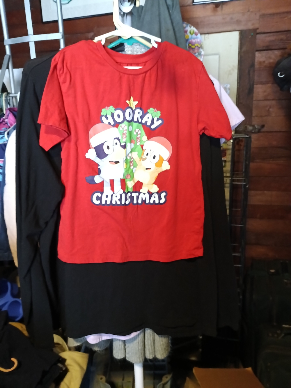 Kids Red 'Hooray Christmas' Graphic Holiday Tee